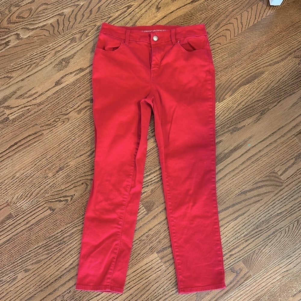 Red Chico’s ankle jeans